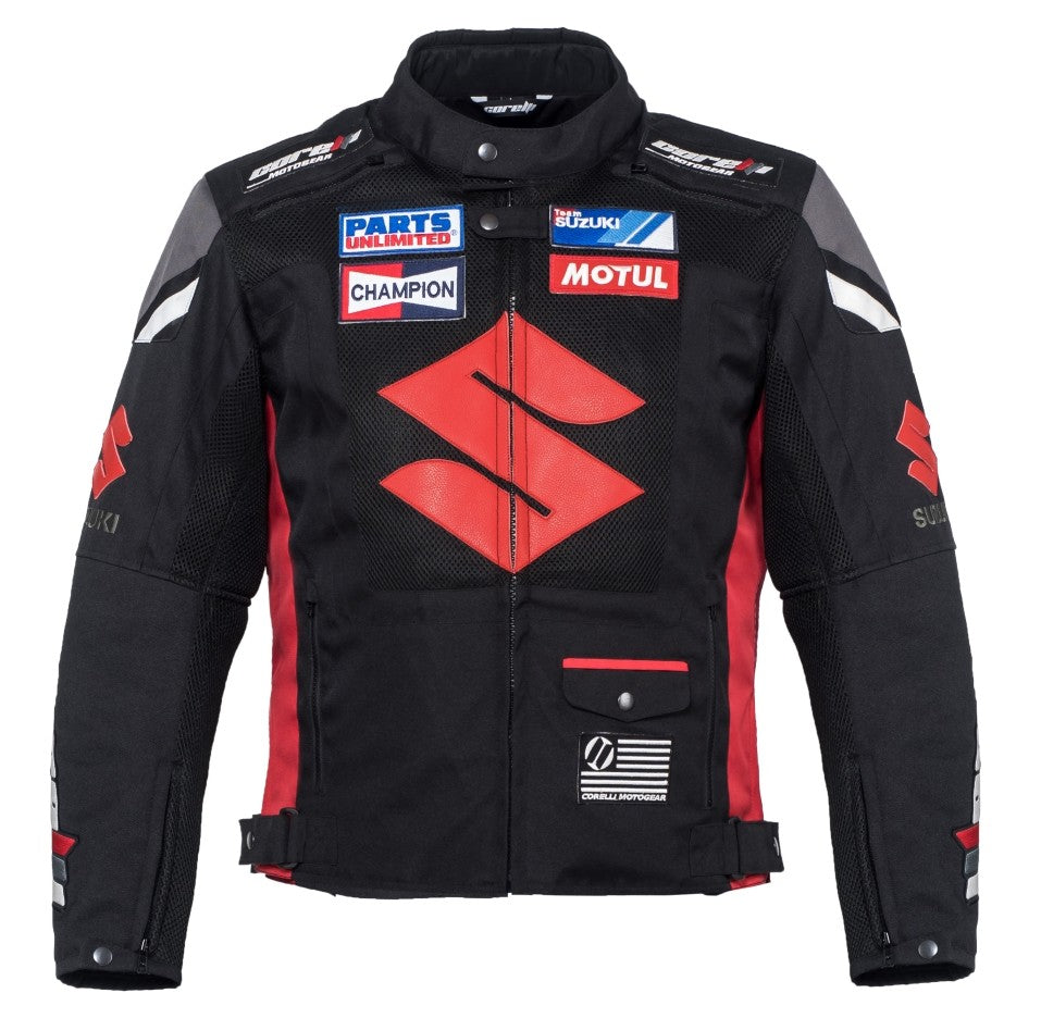 Suzuki Schwarz Motorrad Textiljacke
