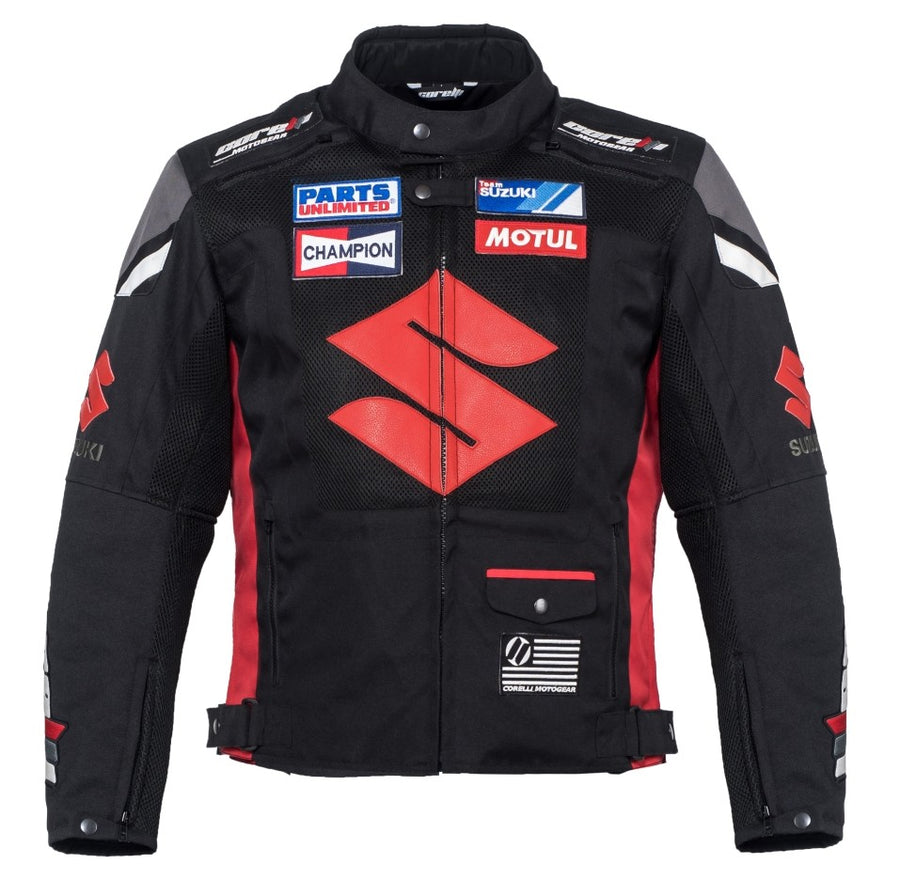 Suzuki Schwarz Motorrad Textiljacke