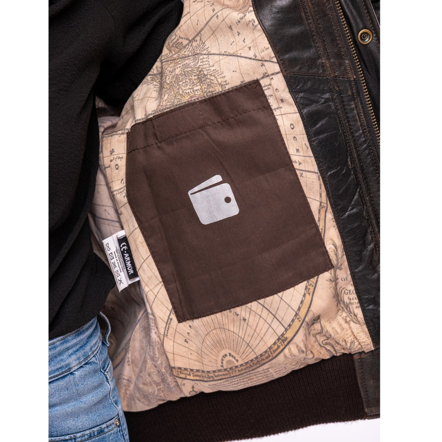 Bomber Braun Classic Motorrad Lederjacke